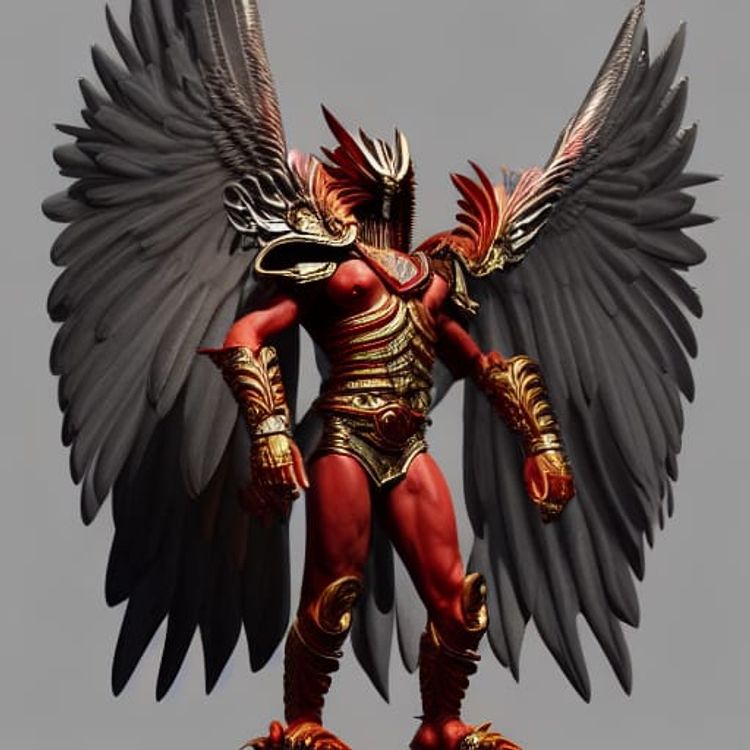 Garuda Tengu Hawkman Horus Harpy portrait Cinema 4D finalRender by Greg ...