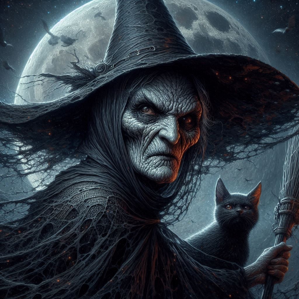 Evil Witch Ready to fly