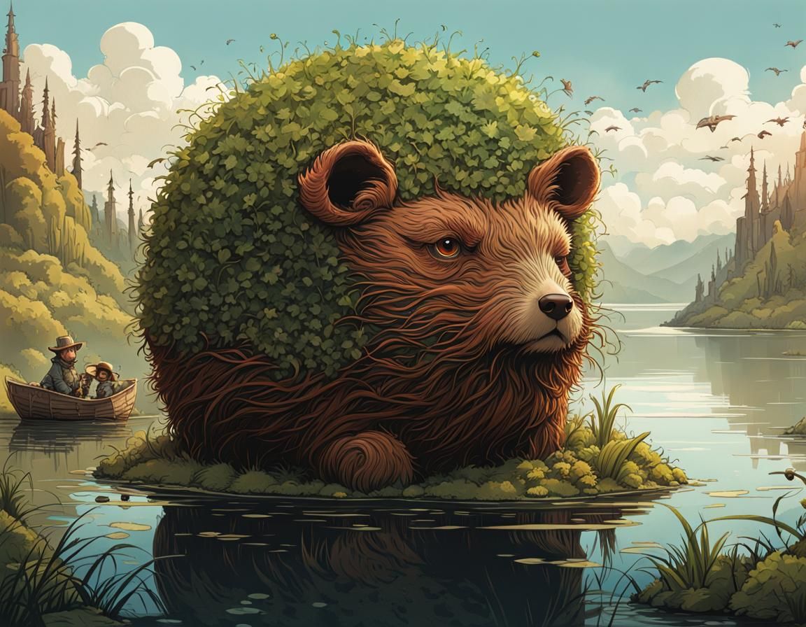 Chia Pet Island is Home to the Chia Bear - AI Generated Artwork ...