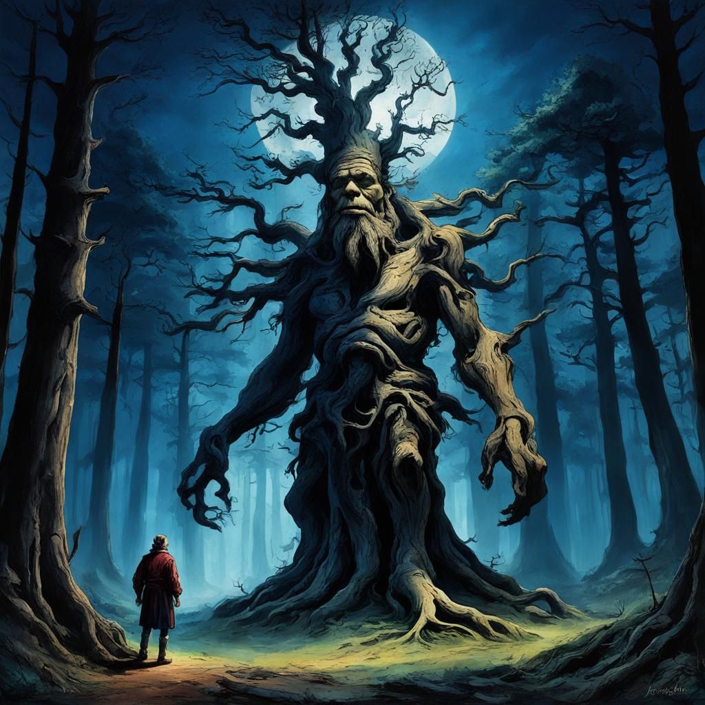 The Mystery Man tree of Billy Creek Mountain...they say he died searching for his lost love.....his searches still..  by @Northwoodsgranny