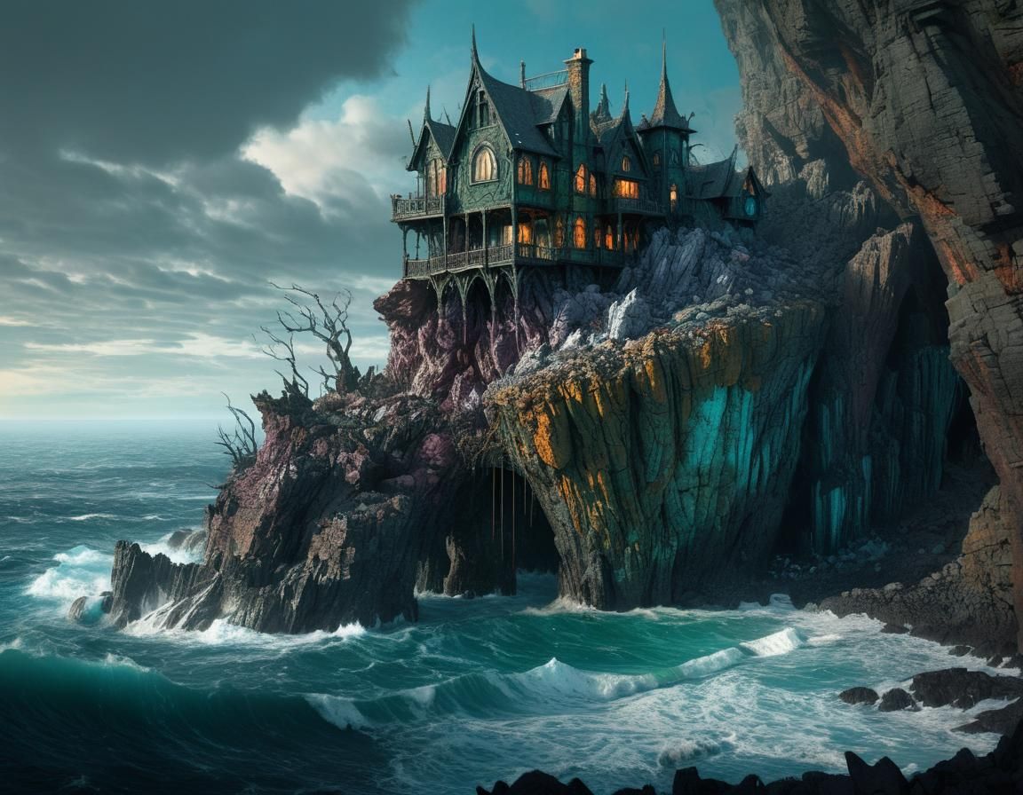 Elven Home on Ocean Cliff
