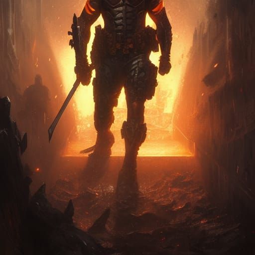 Deathstroke entering hell