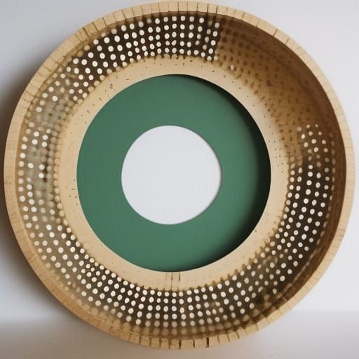 dotted art form cylindrical framed