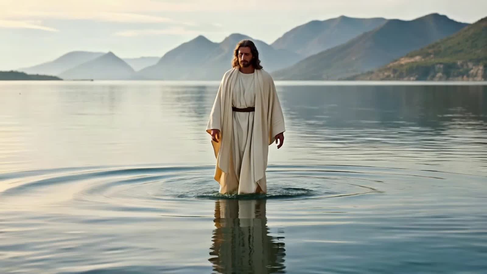Jesus walking on water