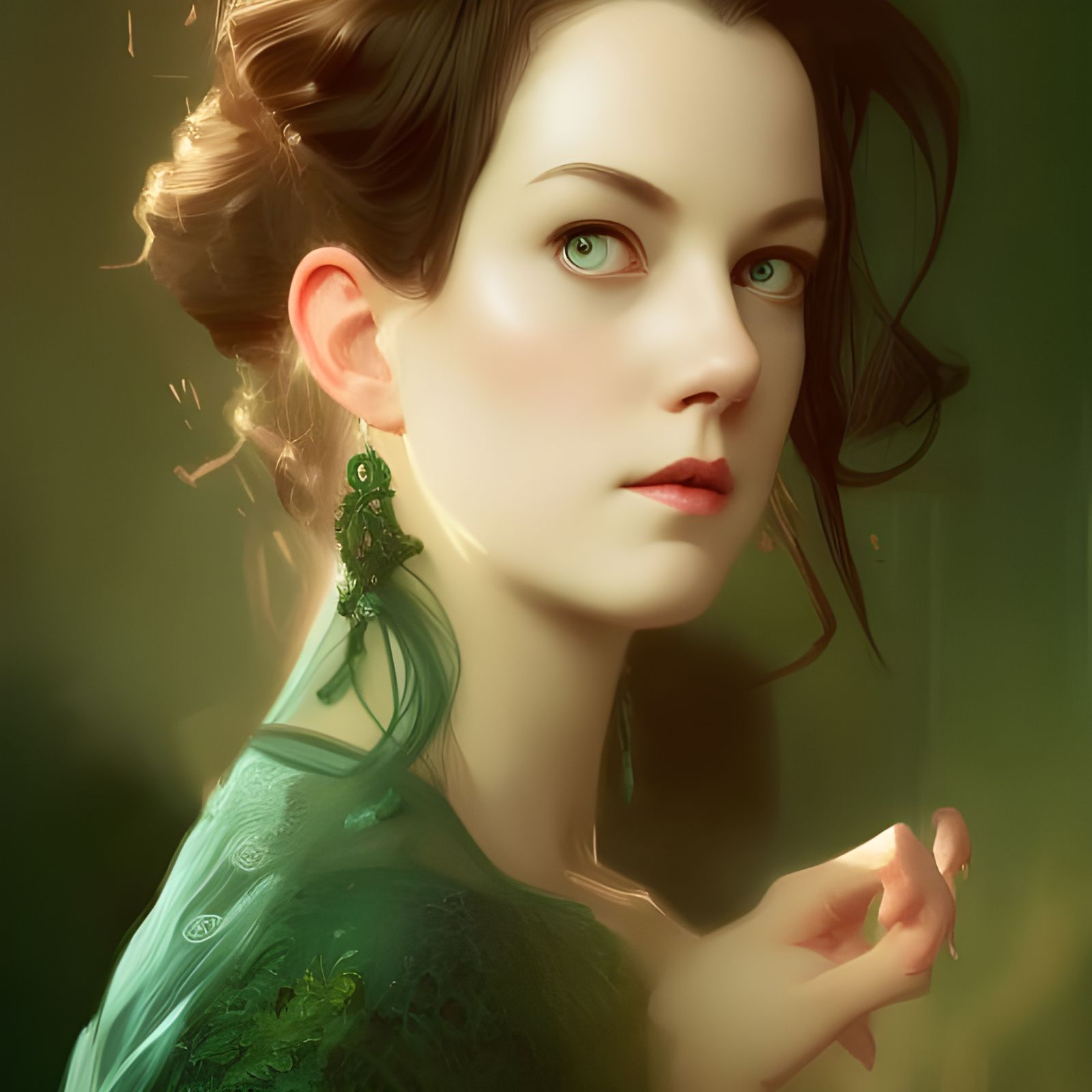 Green Lady - AI Generated Artwork - NightCafe Creator