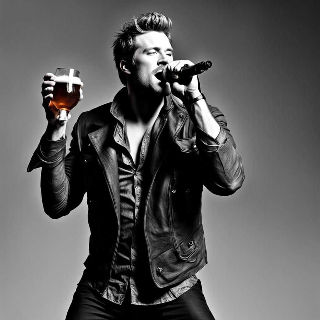 He drinks a cider drink
He sings the songs that remind him o...