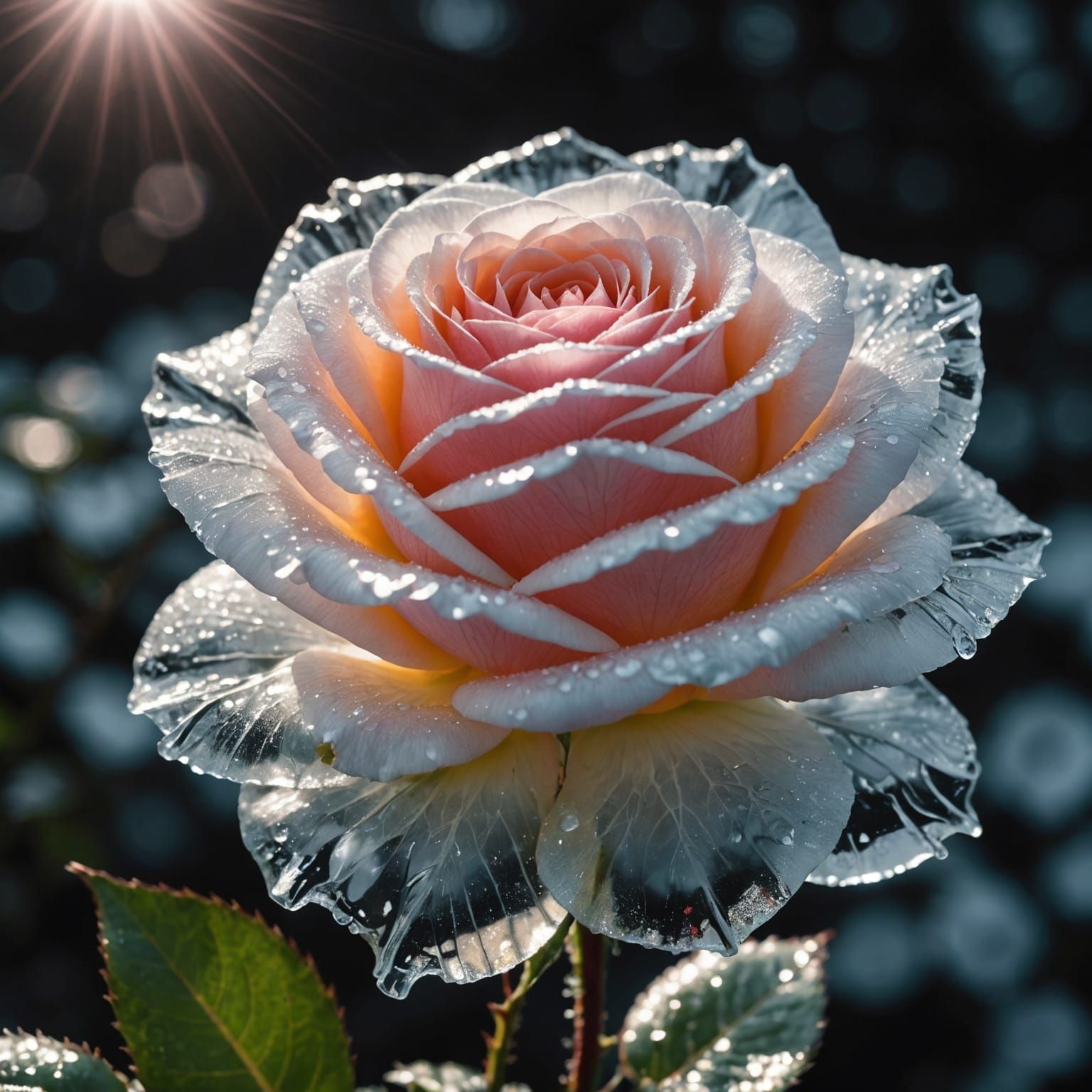 Ice rose  by @Nesrine Mansouri