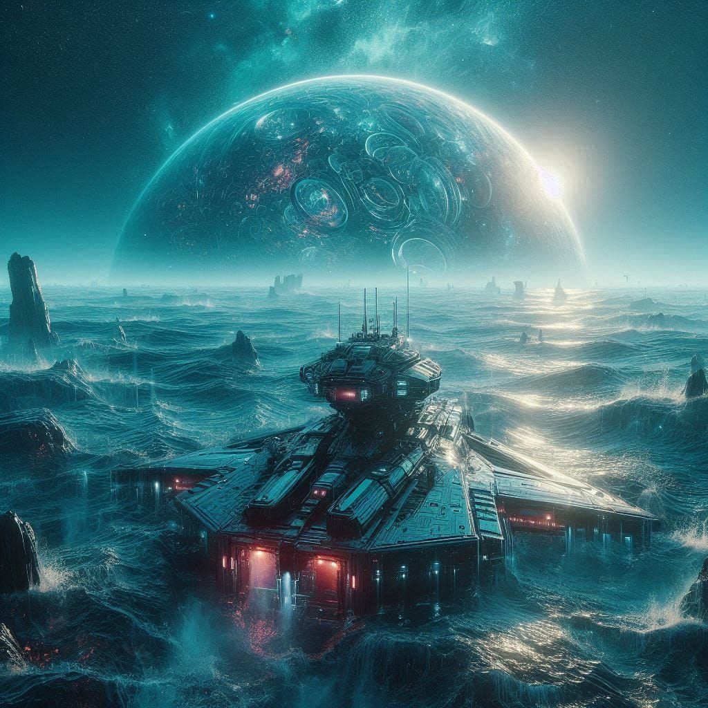 Spaceship on the ocean floor