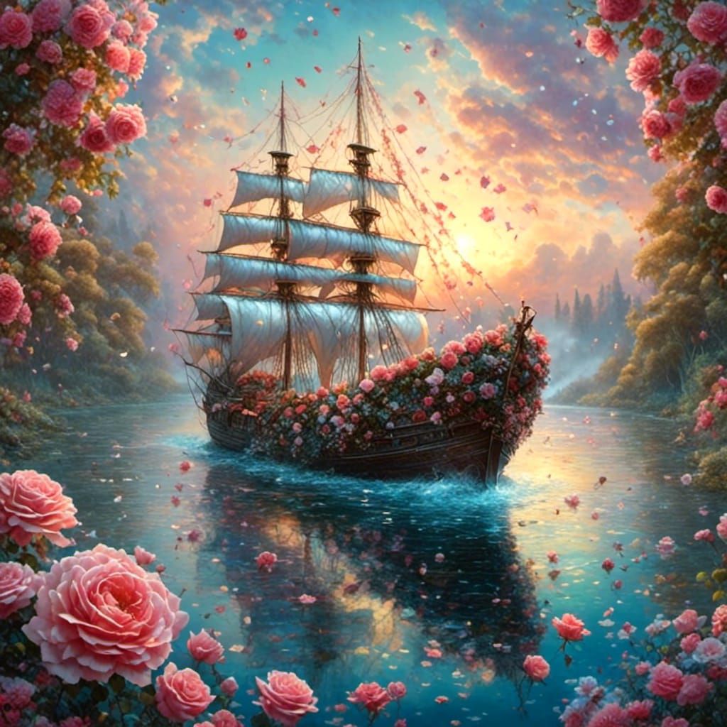 ship on the river