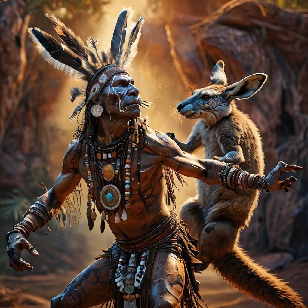 Aboriginal shamanism - spirit animal kangeroo