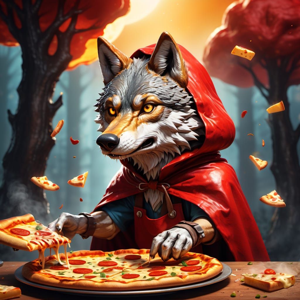 Pizza Wolf  by @Crafter5280