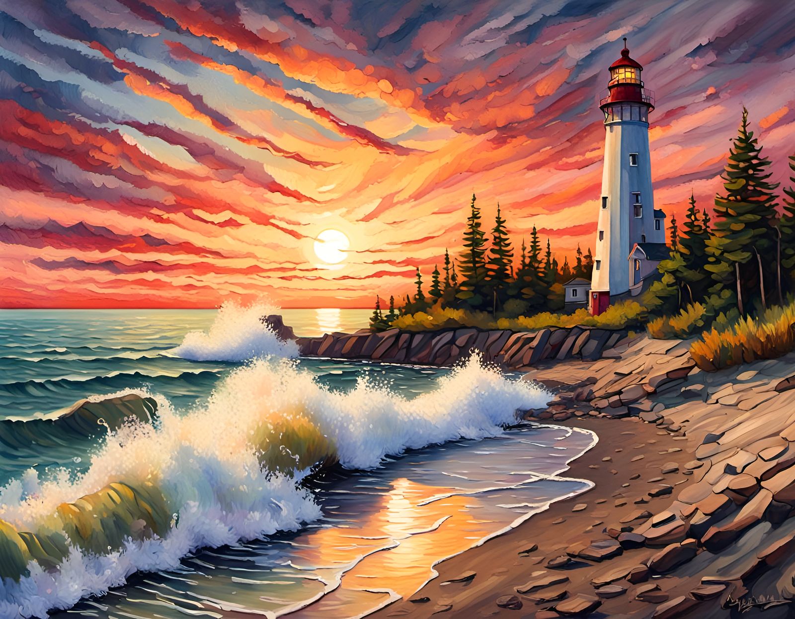 Presque Isle Sunset  by @Alicia Hopkins