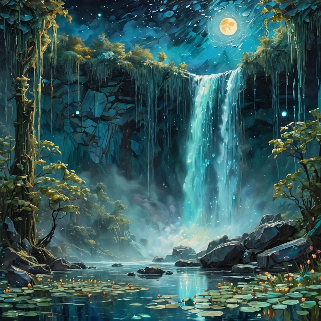 Waterfall .  by @Simmi 