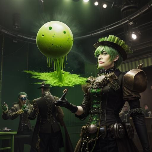 Steampunk green magic