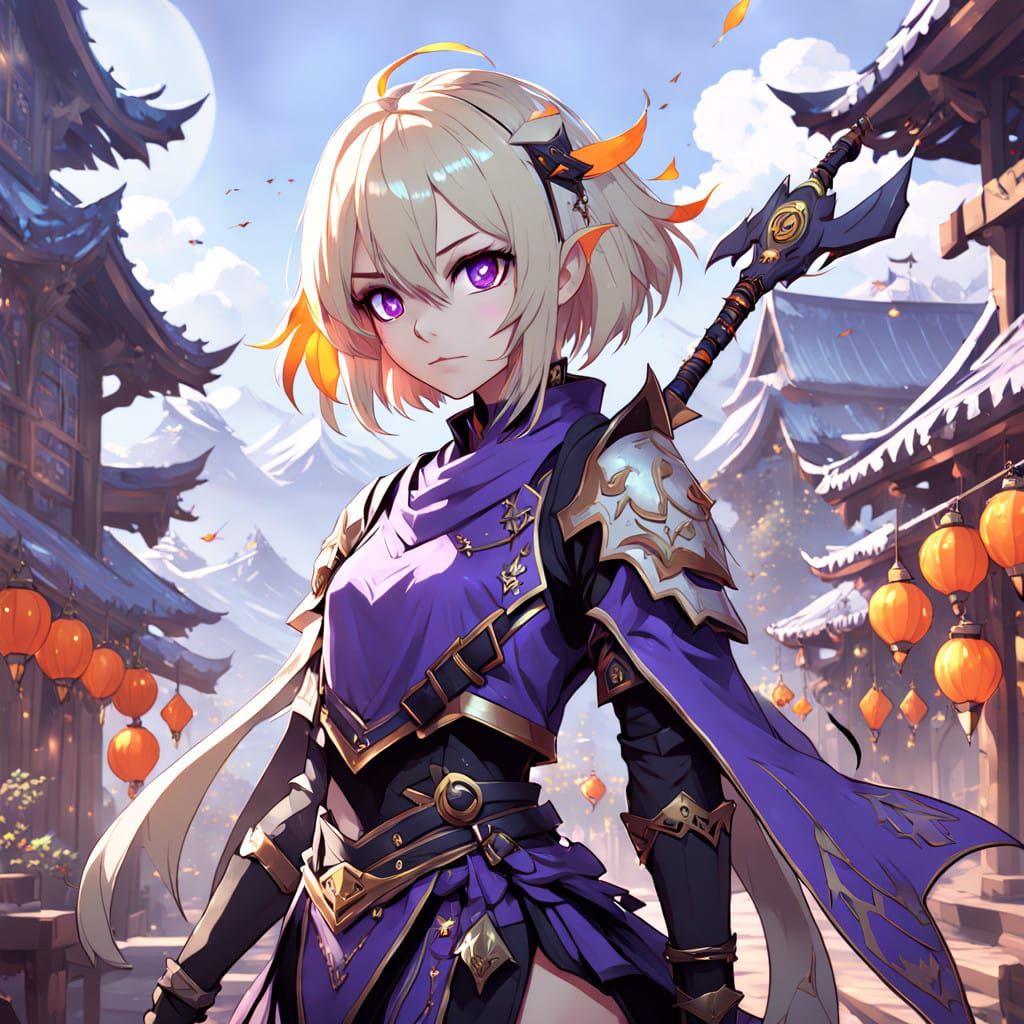 Fantasy Tavern Keeper Concept Art in 3D Anime Style