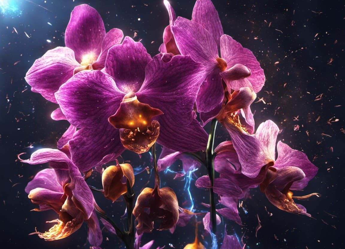 Exploding Cosmic Orchids  by @Trusty