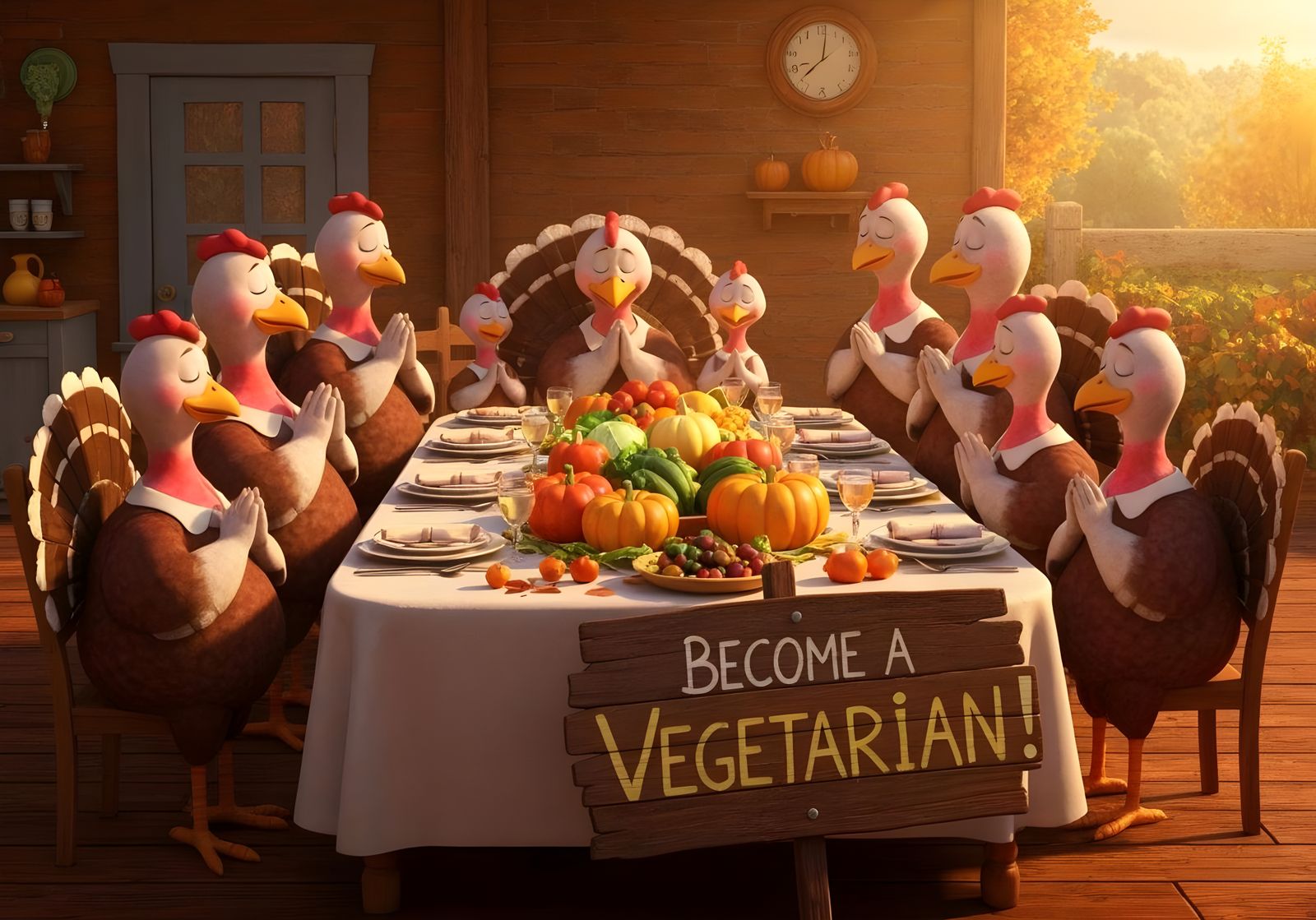 Turkeys praying for the farmer!  by @RMS