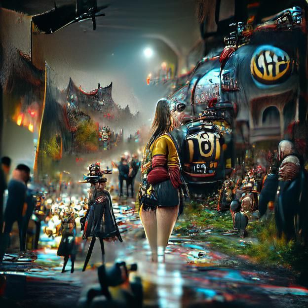a lot people in costumes