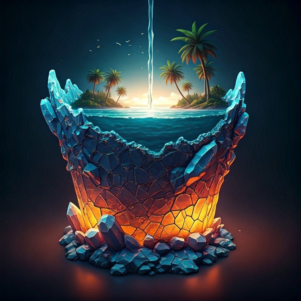 Enchanted Vessel Radiating Whimsical Worlds