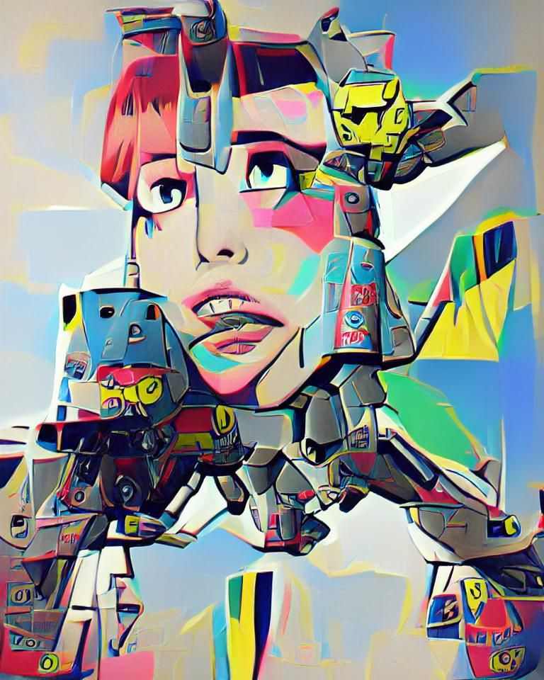 Mecha Pop Art - AI Generated Artwork - NightCafe Creator