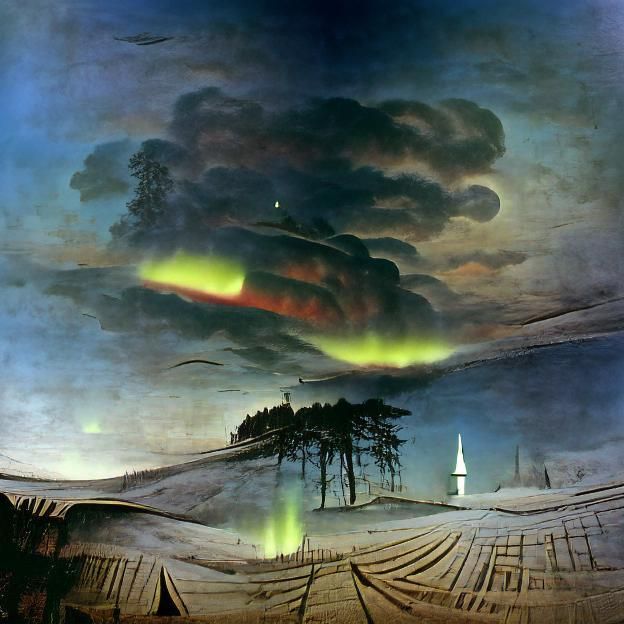 Northern lights over Estonia atmospheric perspective Caspar ...