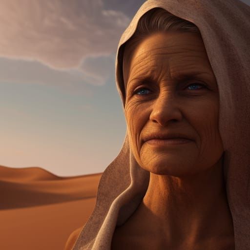 Old Woman in the Desert