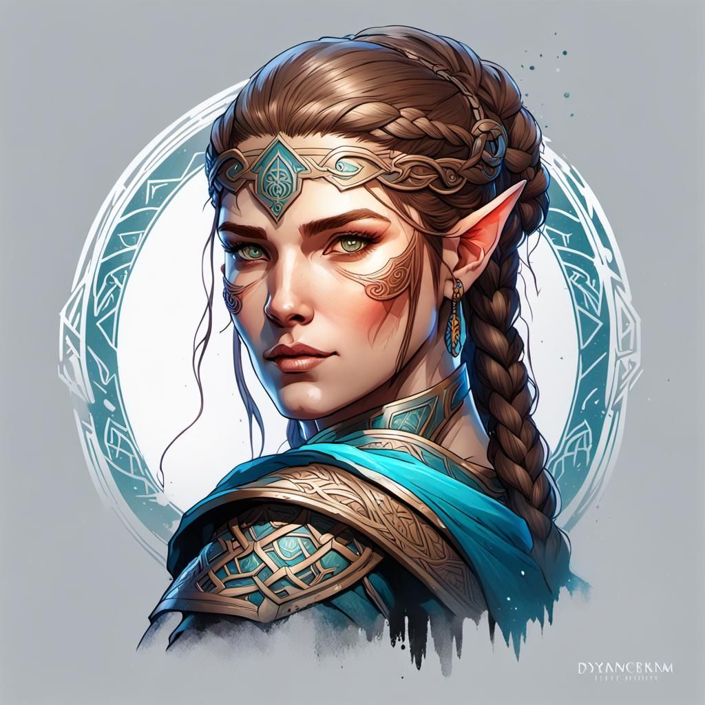 elven shieldmaiden - AI Generated Artwork - NightCafe Creator