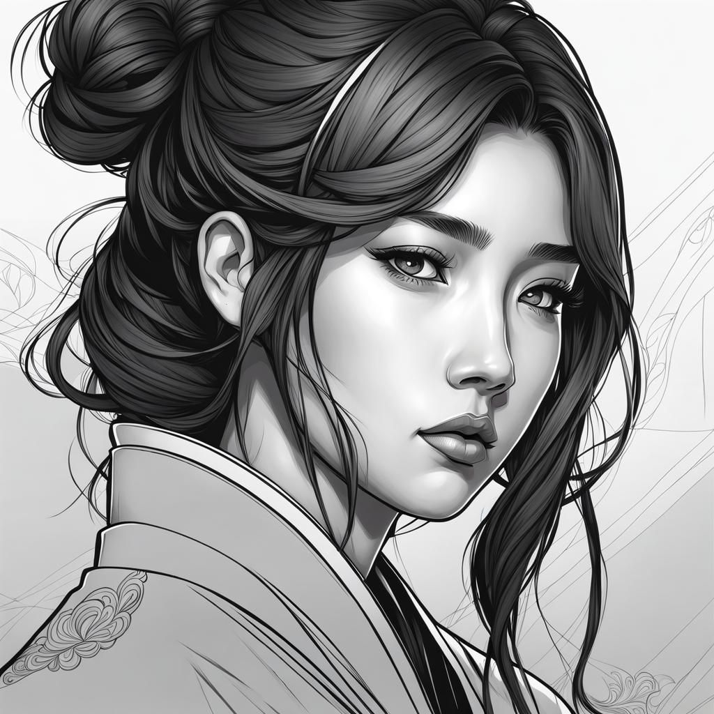 Line drawing AI Generated Artwork NightCafe Creator