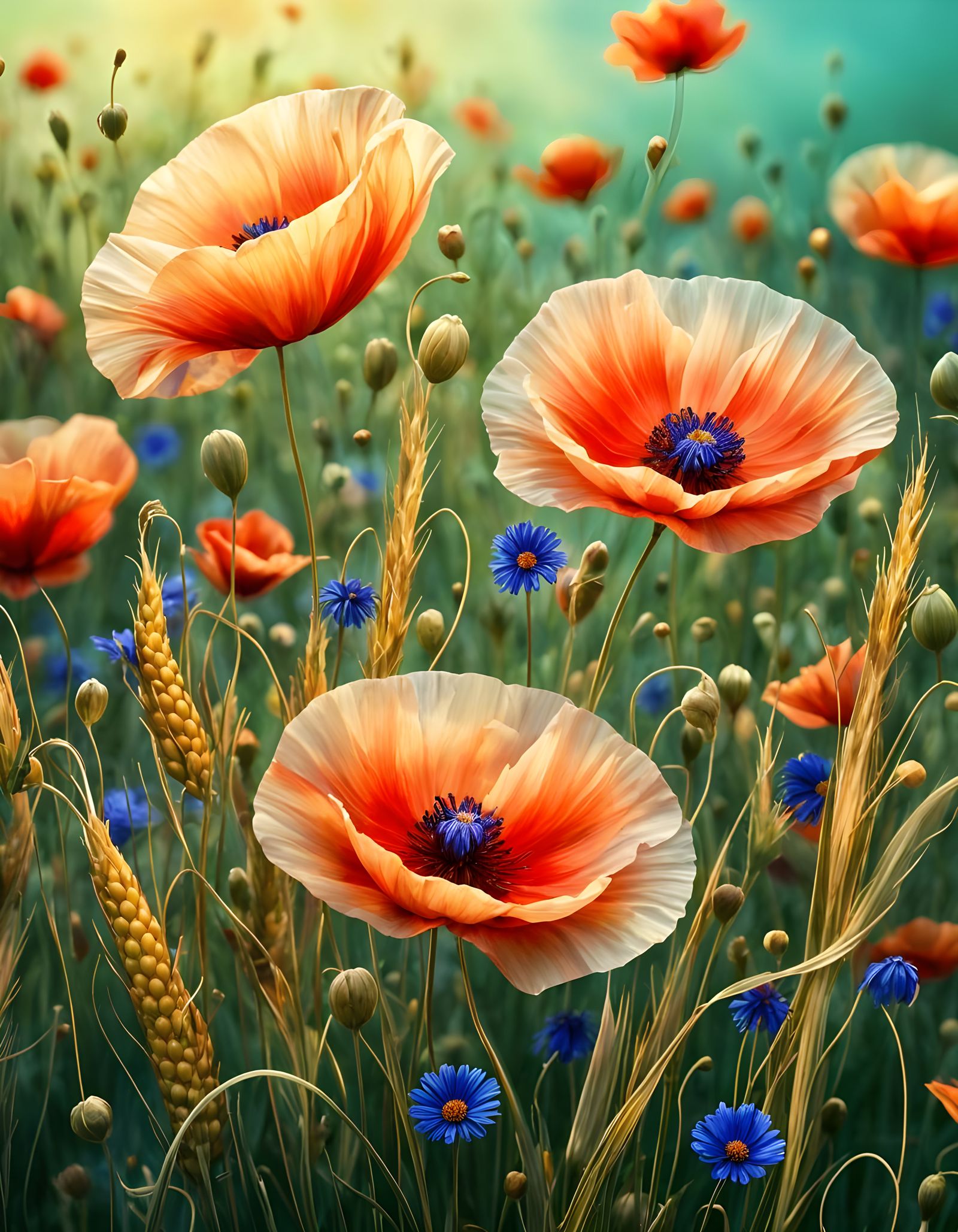 Field with wild flowers  by @Tatti