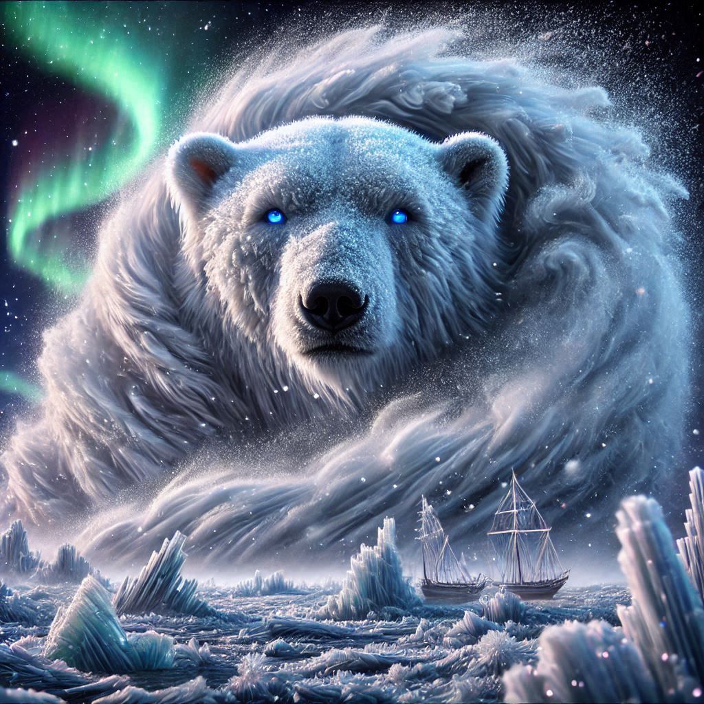Polar Bear King "Storm" of the Ice REalm  by @Fiona Etkin 1974 