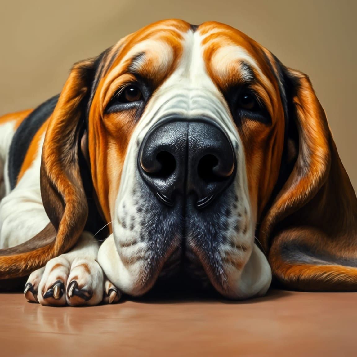 a sleepy Basset Hound  by @EHACKMANN 