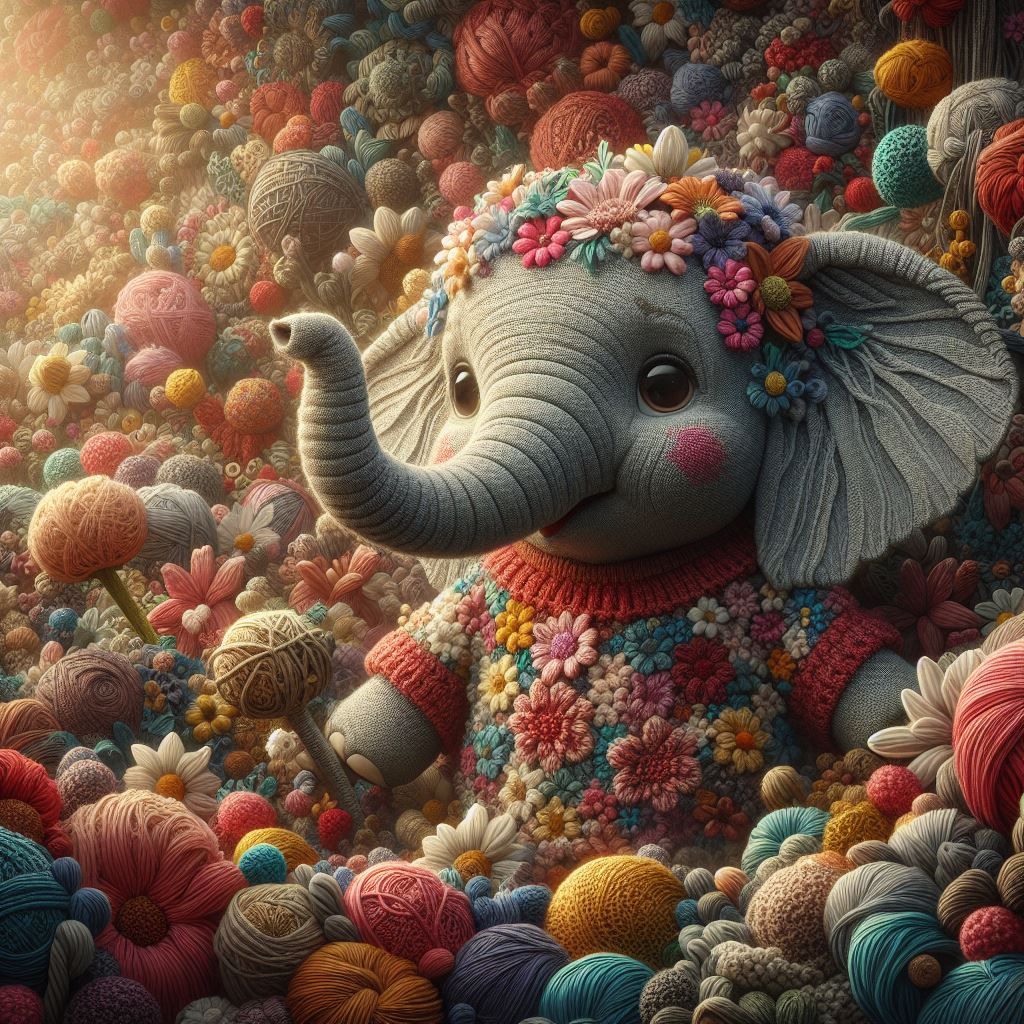 Embroidery Cute Baby Elephant. #4