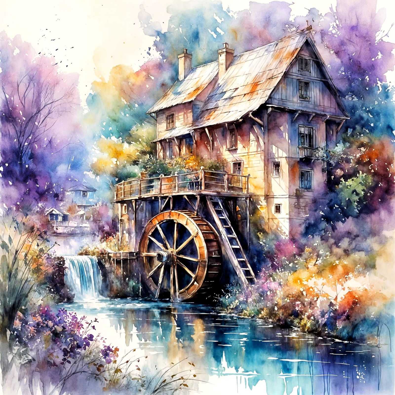 Waterwheel.   by @Ylona