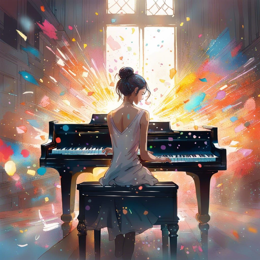 Feeling of music   by @IDKrainbow