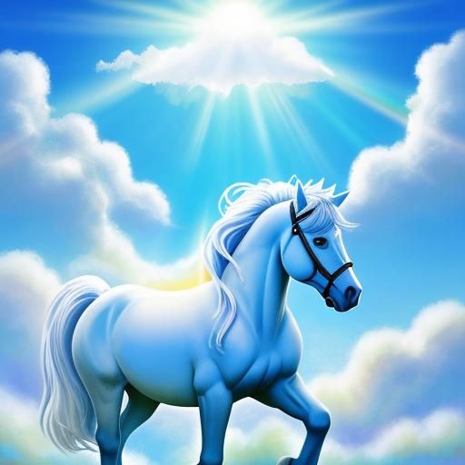 A glowing blue cloud pony.