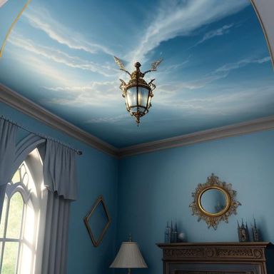 Enchanted Ceiling a ceiling that was bewitched to look like the sky ...