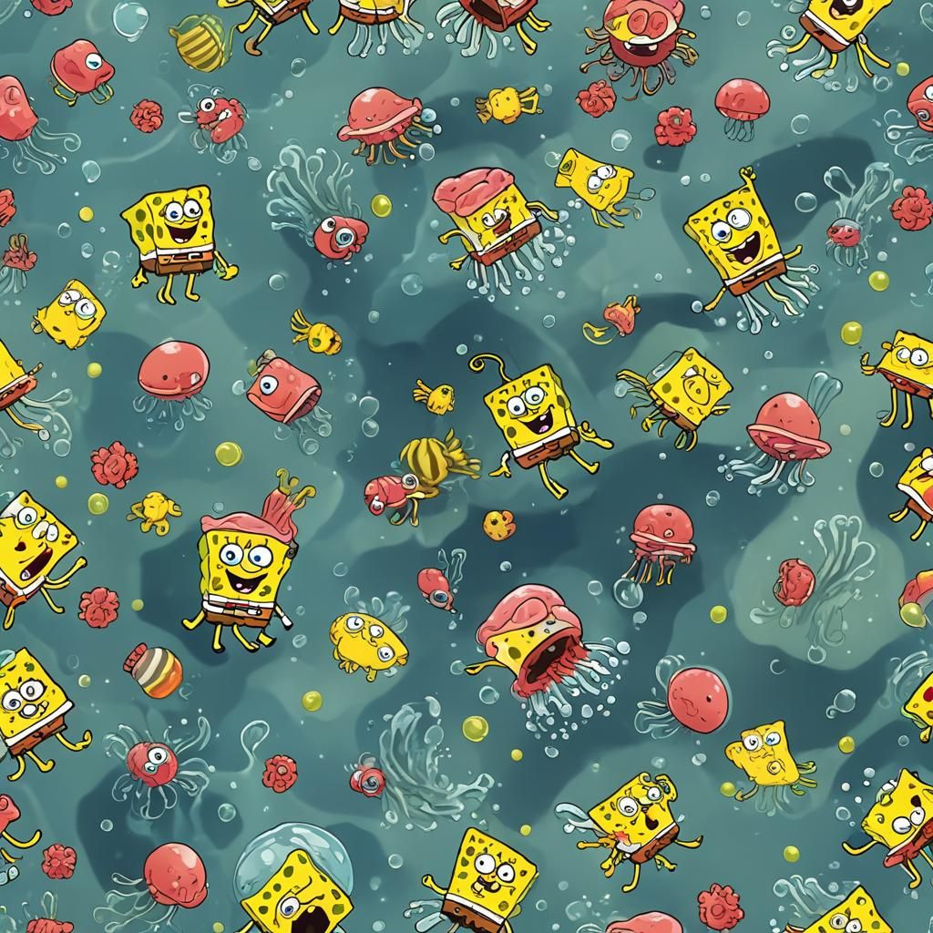 SpongeBob jellyfishing