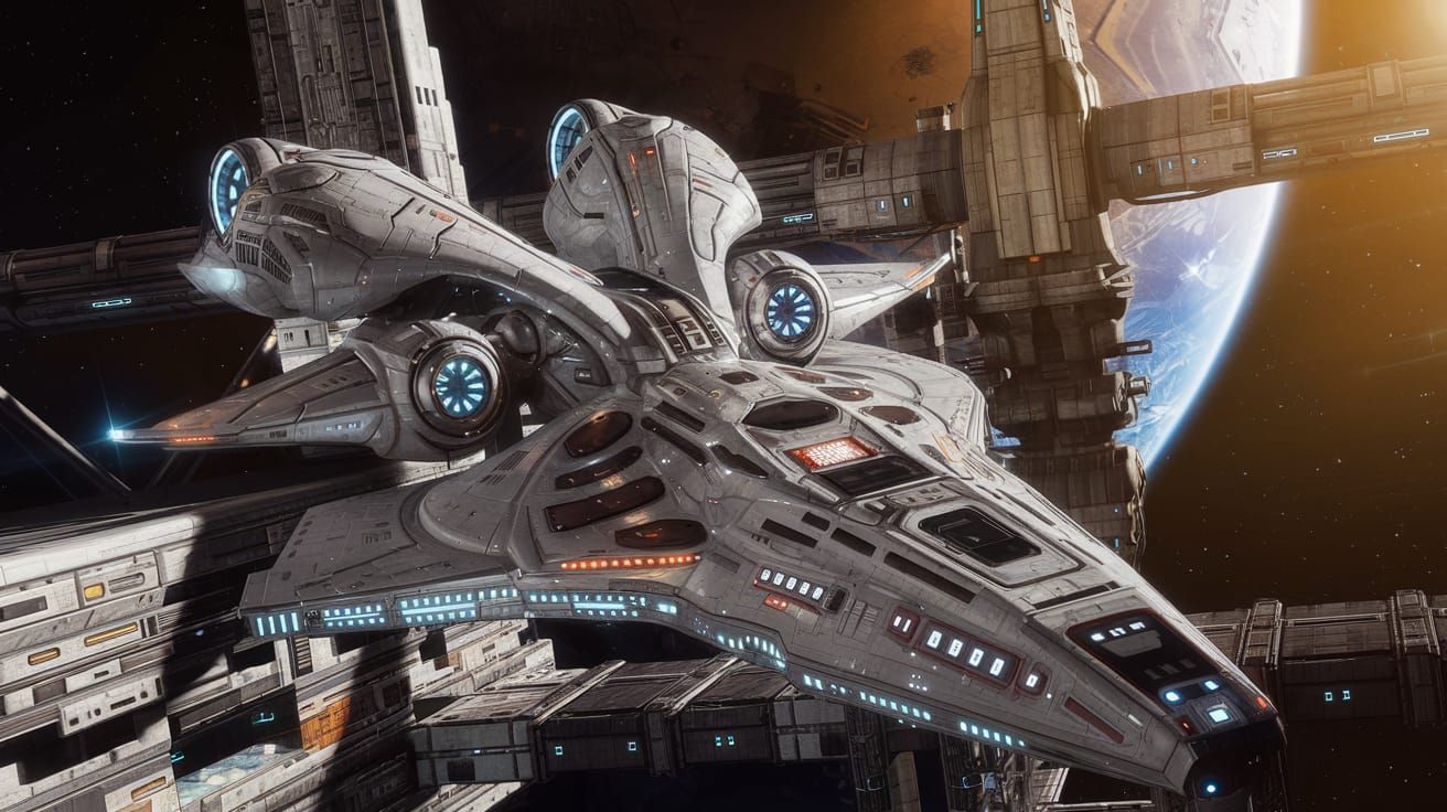 Starship UPA Ace Pock NDD 6190 Leaving A Space Station After Some R&R