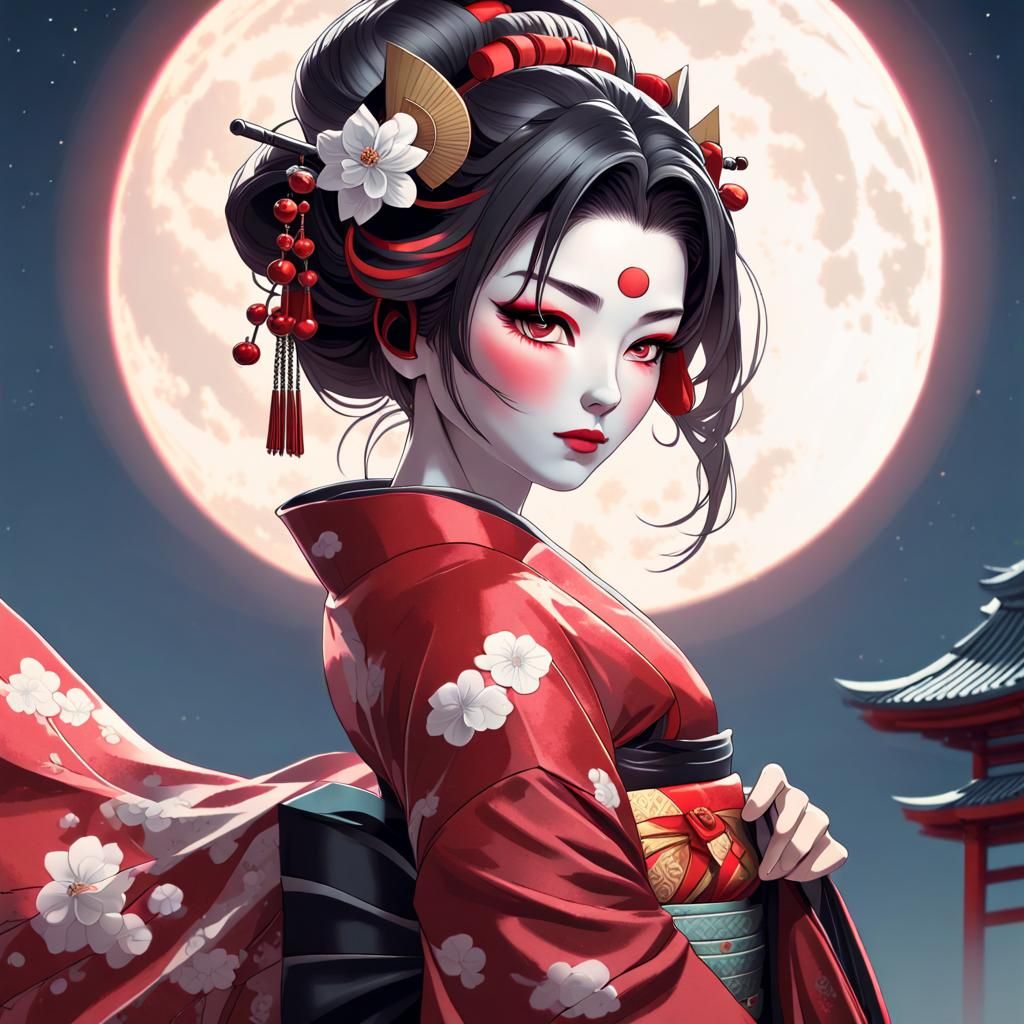 Geisha - AI Generated Artwork - NightCafe Creator