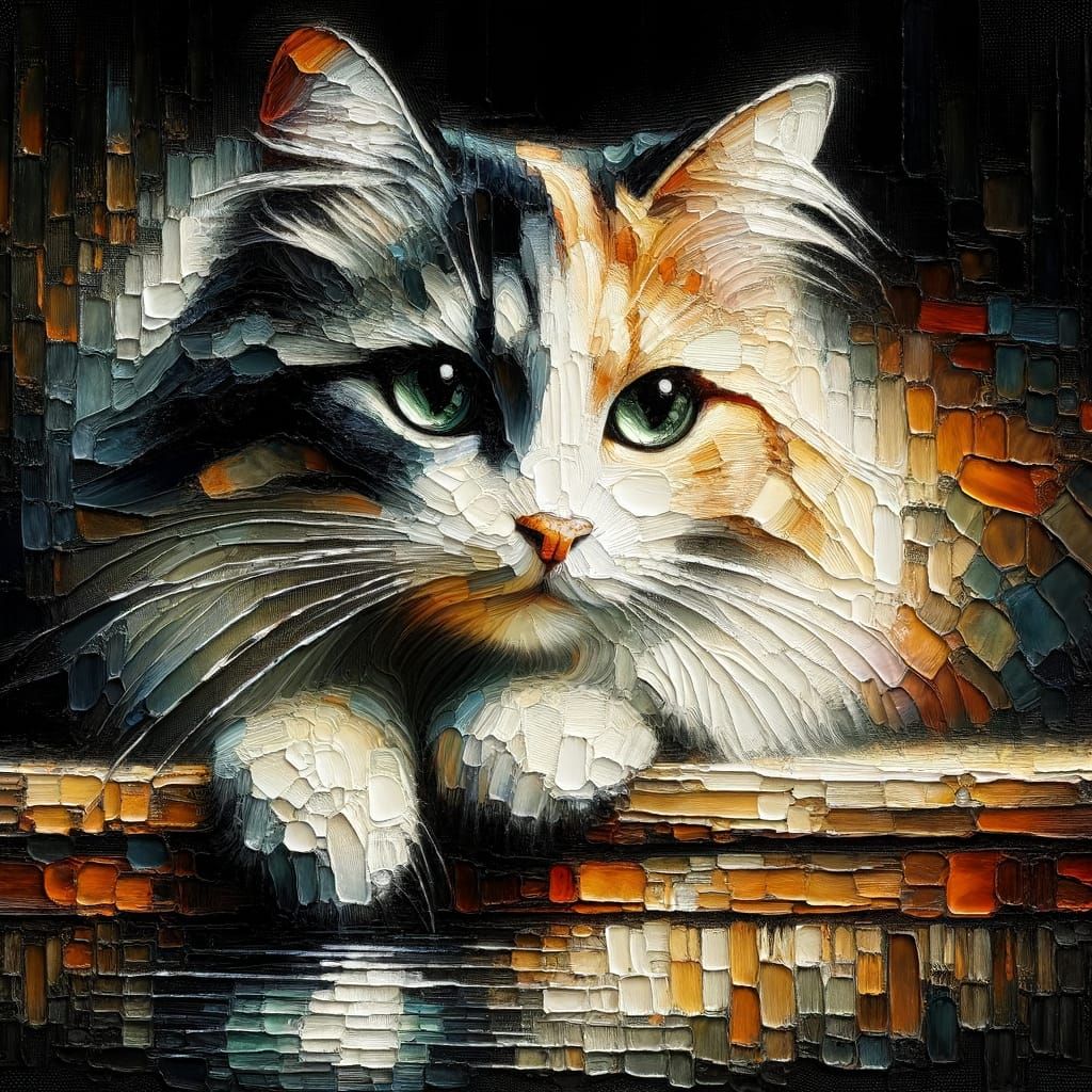 Impasto Cat  by @MsJak2u