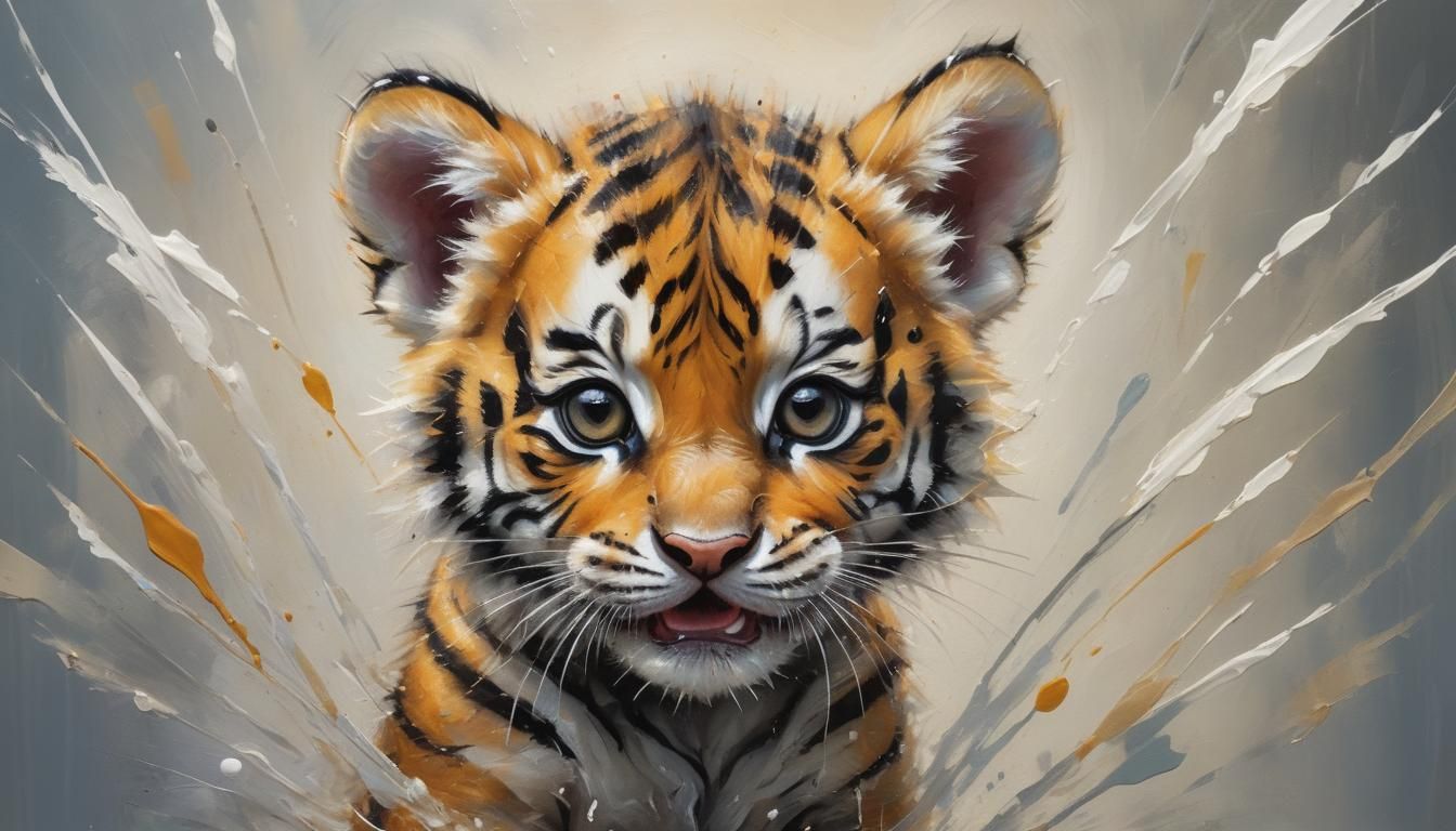 Tiger cub 5 - AI Generated Artwork - NightCafe Creator