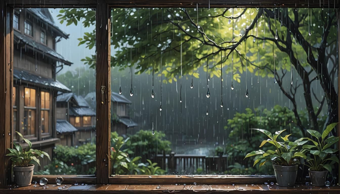 Raindrops on a window