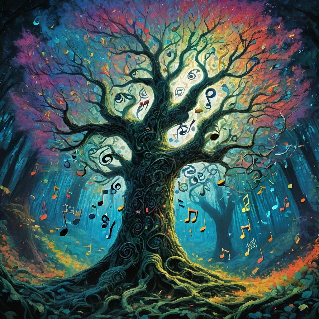 Surreal Forest Music: Neo-Impressionist Comic Art