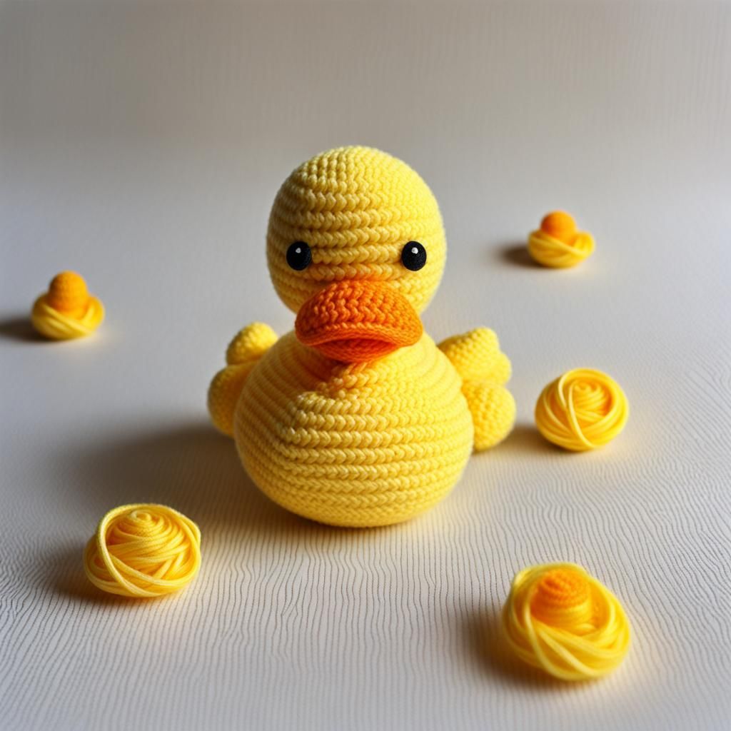Amigurumi Rubber Duck AI Generated Artwork NightCafe Creator