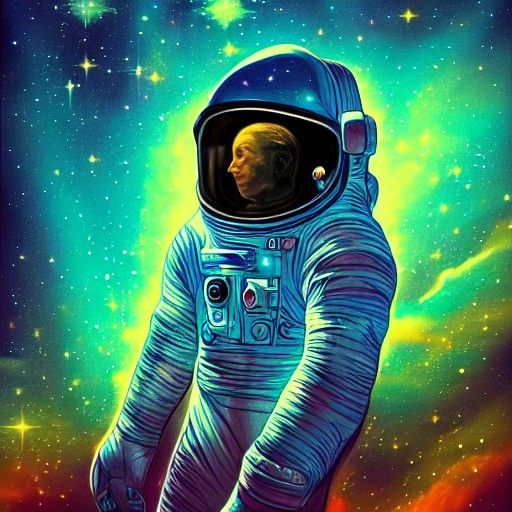 The Astronaut in the Sea of Stars