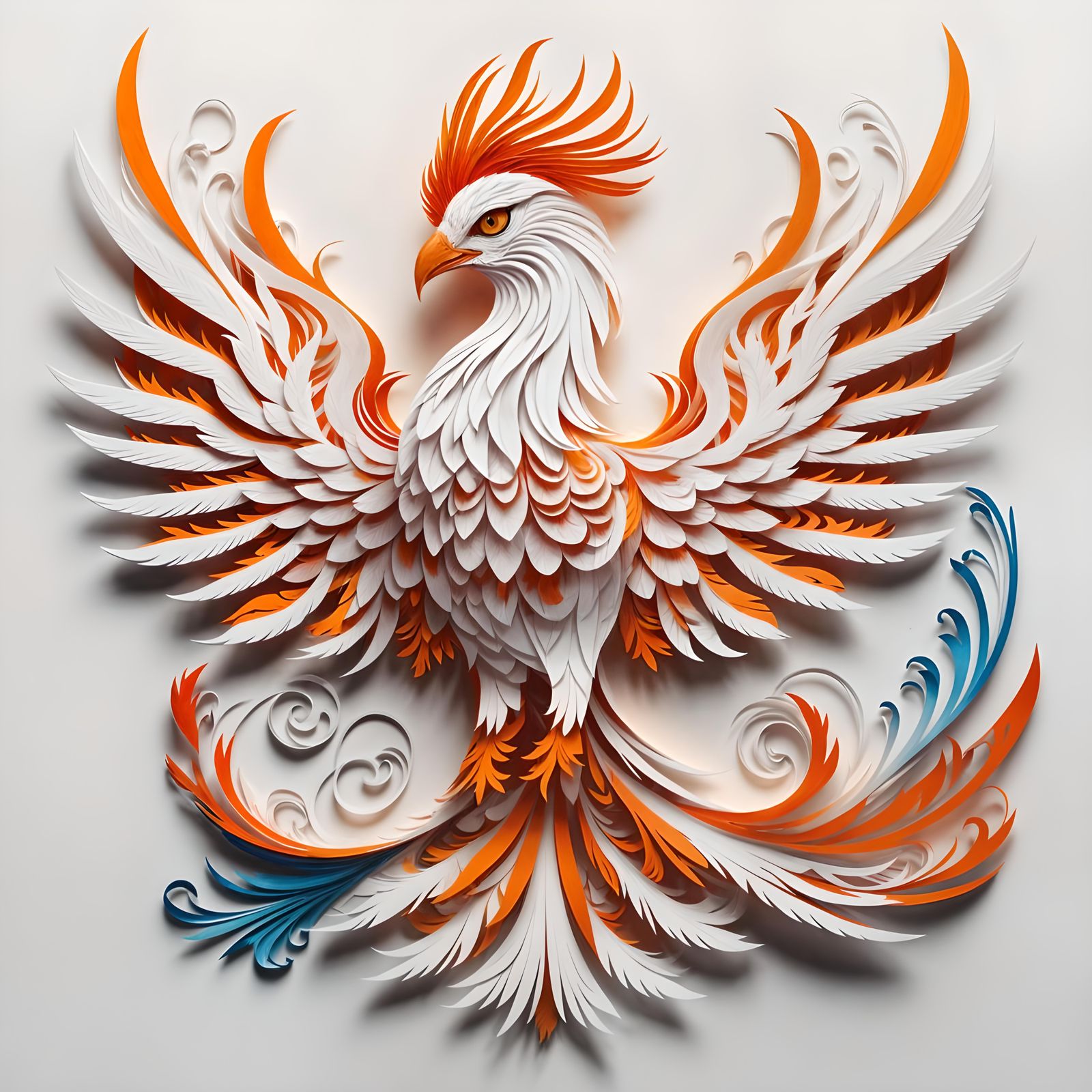 Kirigami Phoenix  by @Oblique Lens
