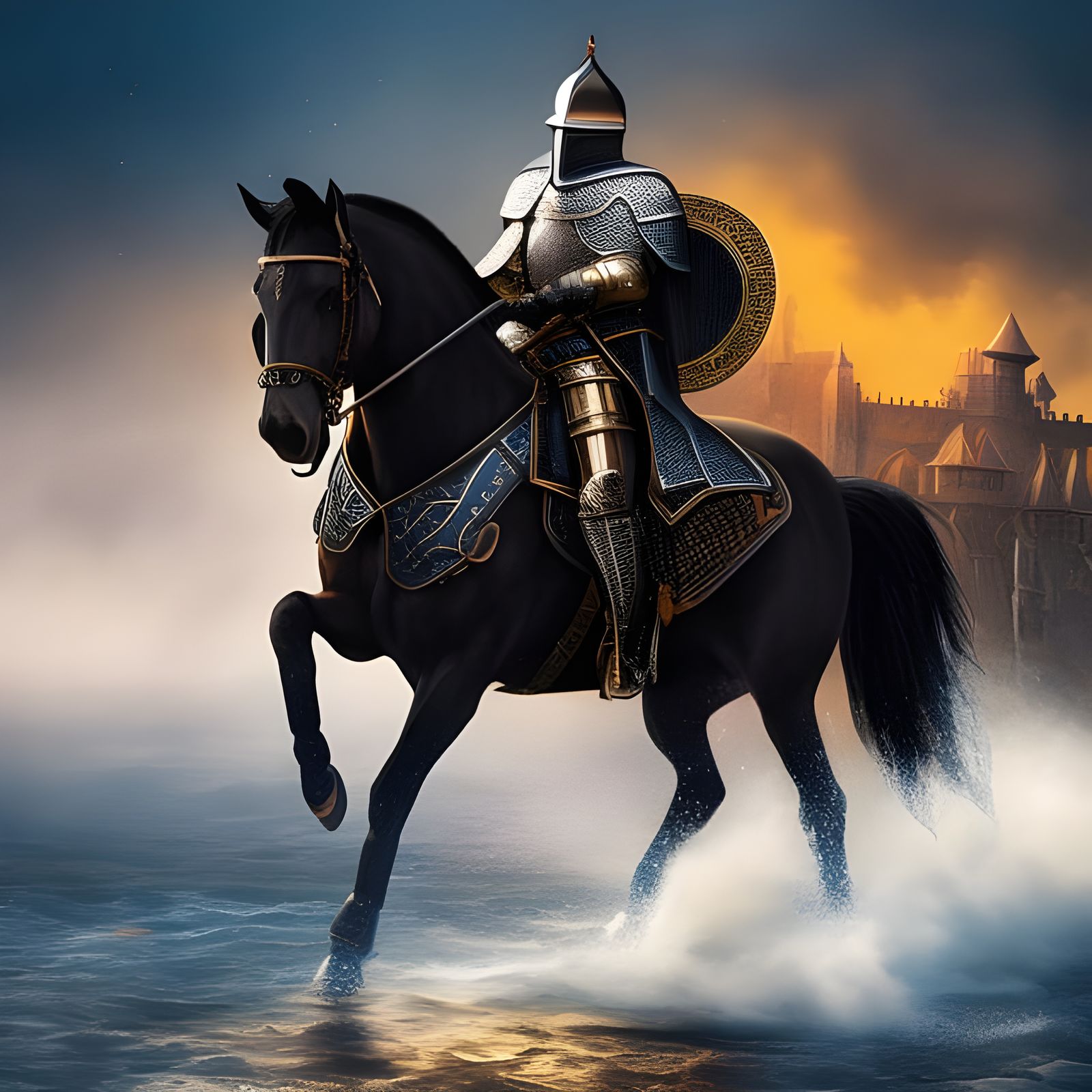 black horse and knight logo