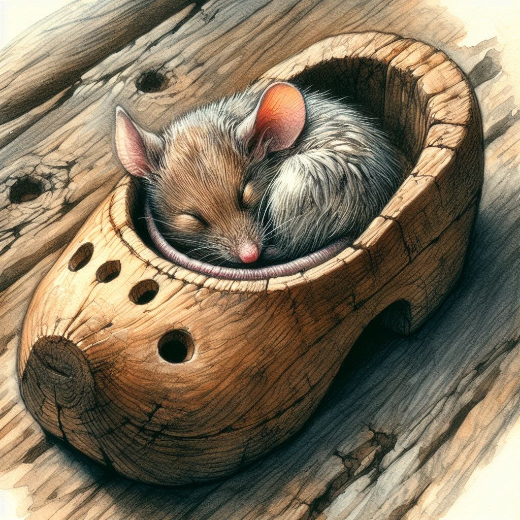 Mouse in a clog