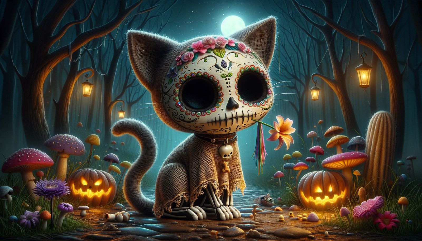El Gato de la Calavera Catrina