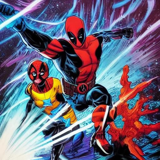 Deadpool and Wolverine vs. The Avengers: Comic Art